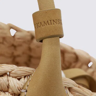 Helen Kaminski Natural Raffia Top Handle Bag In Neutral