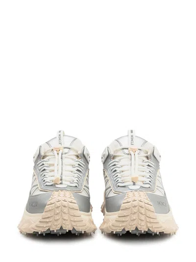 Moncler Trailgrip Gtx Leather & Mesh Sneakers In Silver