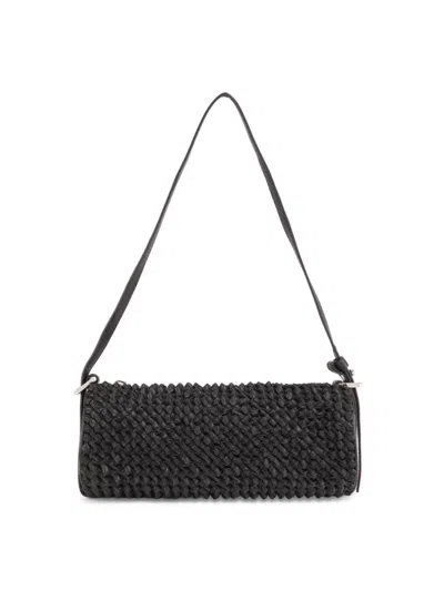 Walter Baker Women's Quinn Knot Barrel Leather Shoulder Bag In Black