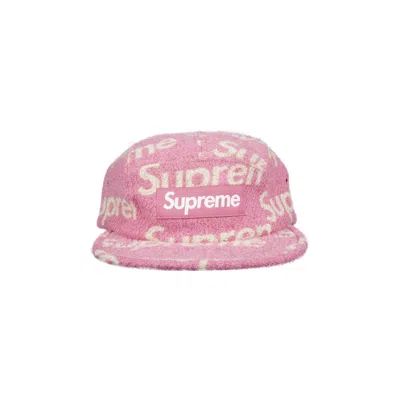 Pre-owned Supreme Harris Tweed Camp Cap 'pink' | Men's Size Onesize