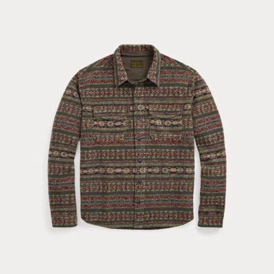 Double Rl Ralph Lauren Fair Isle Wool-blend Workshirt In Multi