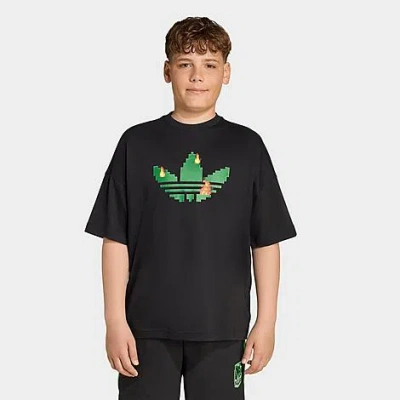 Adidas Originals Big Kids Originals X Minecraft T-shirt In Black
