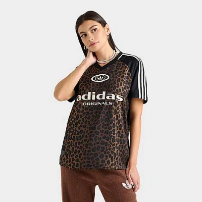 Adidas Originals Women's Originals Leopard Satin Jersey Size: Xl In Multi