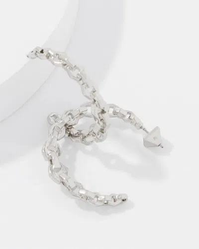 White House Black Market Geometric Links Hoop Earrings |  In White