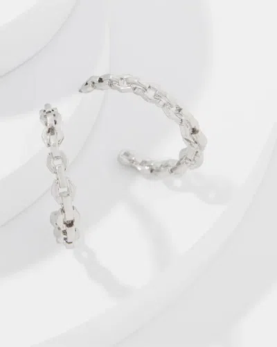 White House Black Market Geometric Links Hoop Earrings |  In White