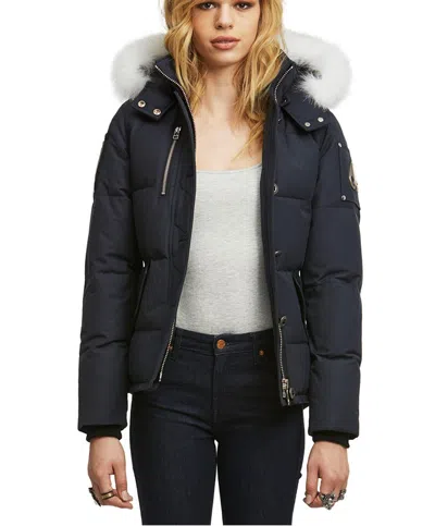 Moose Knuckles 3q Fur-trim Hooded Jacket In Black