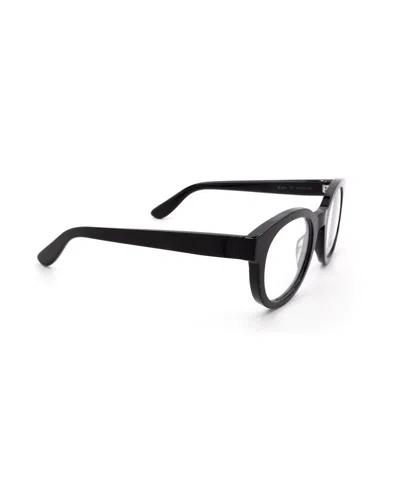 Saint Laurent Black Circular Flat Mirror In Black