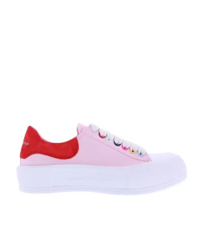 Alexander Mcqueen Logo Low-top Casual Shoes In Multi