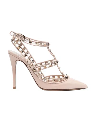 Valentino Rockstud 110mm Ankle-strap Pumps In Multi
