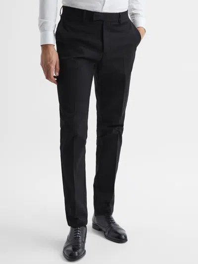 Reiss Black Eastbury Reg Regular Fit Chinos In Black