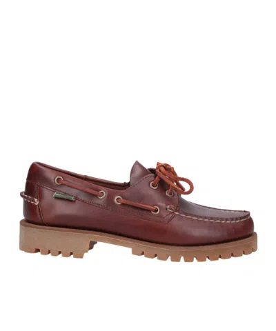 Sebago Ranger Waxy Leather Moccasins In Brown