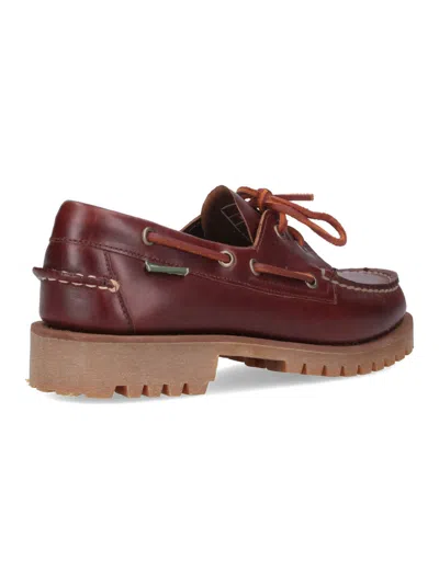 Sebago Ranger Waxy Leather Moccasins In Brown