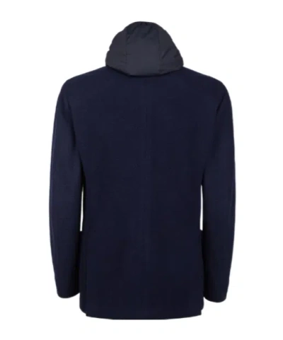 Sease Hooded Blazer In Blue