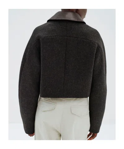 Auralee Pocket Collared Jacket In Gray