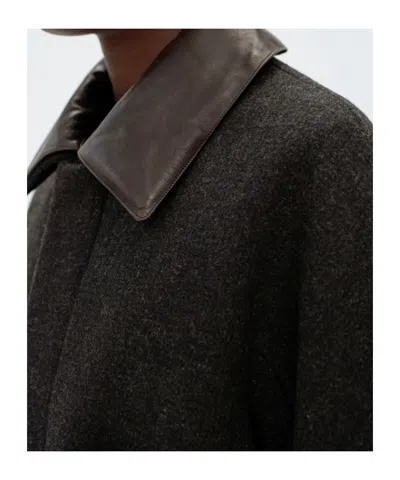 Auralee Pocket Collared Jacket In Gray