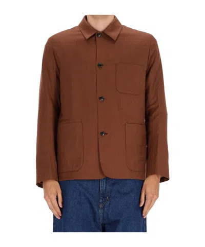 Paul Smith Work Jacket In Brown