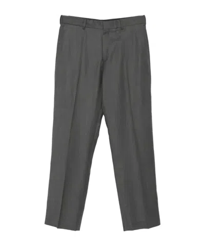 Paul Smith Conceal Fastened Straight-leg Trousers In Gray