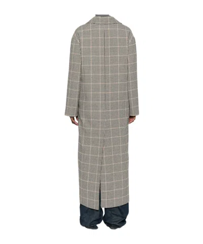 Tagliatore Houndstooth Pattern Wool Coat Pockets In Gray