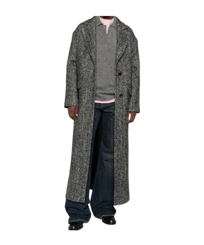 Tagliatore Wool Blend Single-breasted Coat In Black