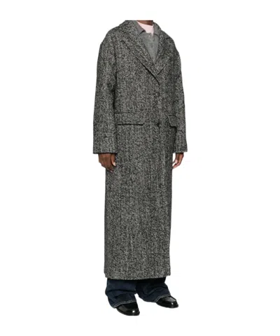 Tagliatore Wool Blend Single-breasted Coat In Black