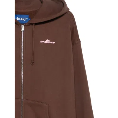 Awake Long-sleeved Sweatshirt In Brown