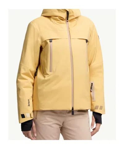 Moncler Chanavey Hooded Ski Jacket In Yellow
