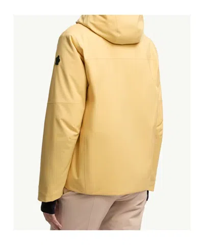 Moncler Chanavey Hooded Ski Jacket In Yellow