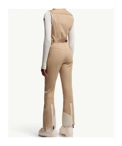 Moncler Grenoble Colorblock Down Ski Suit In Brown