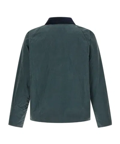 Barbour Collared Button-up Jacket In Green