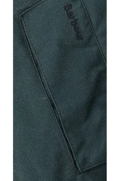 Barbour Collared Button-up Jacket In Green