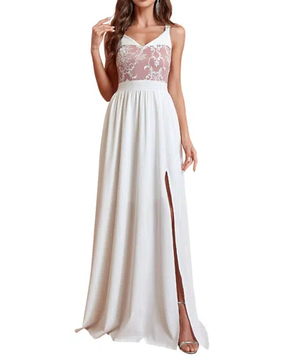 Juliet Roses Maxi Dress In White