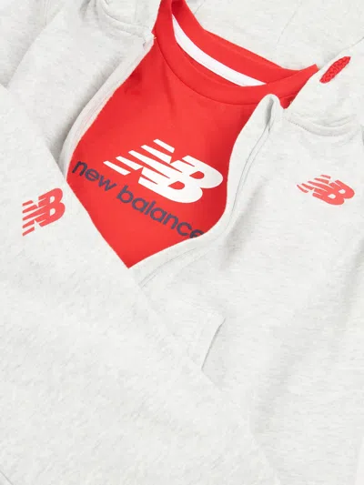 New Balance Boys Logo Tracksuit In Gray