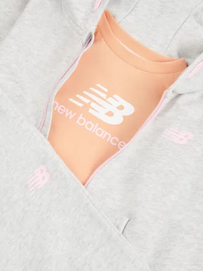 New Balance Girls T-shirt And Tracksuit Set In Gray