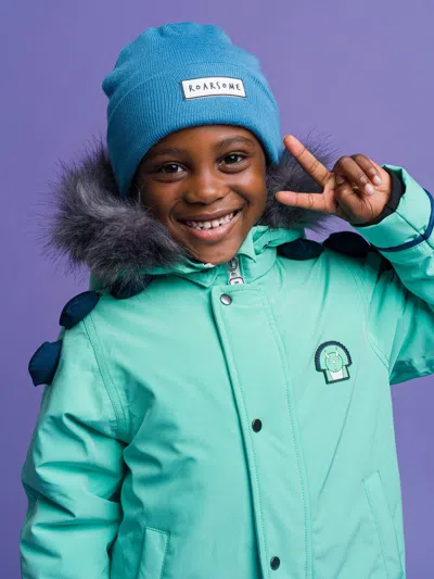 Roarsome Kids Beanie Hat In Blue
