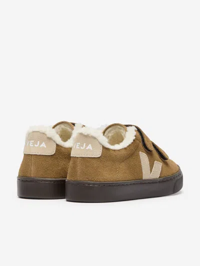 Veja Kids Suede Small Esplar Winter Trainers In Brown