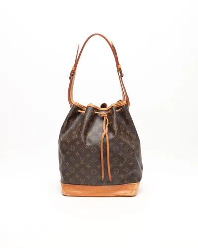 Pre-owned Louis Vuitton Monogram Noé Gm Bag In Brown