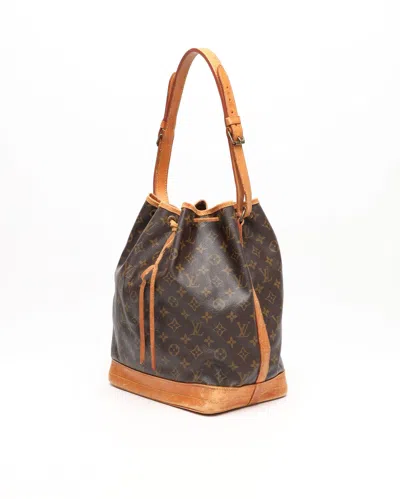 Pre-owned Louis Vuitton Monogram Noé Gm Bag In Brown