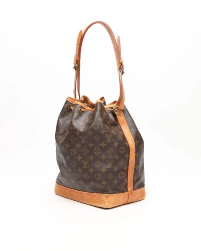 Pre-owned Louis Vuitton Monogram Noé Gm Bag In Brown