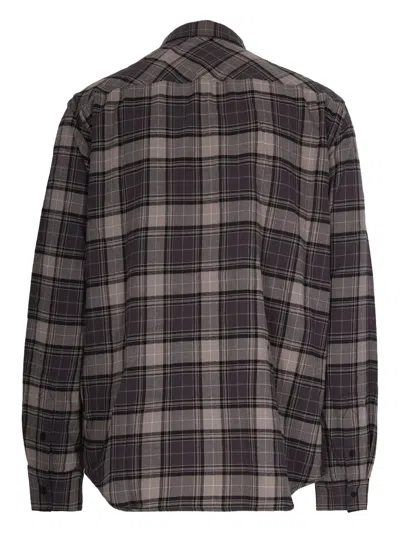 Off-white Plaid Long Sleeve Shirt In Gray