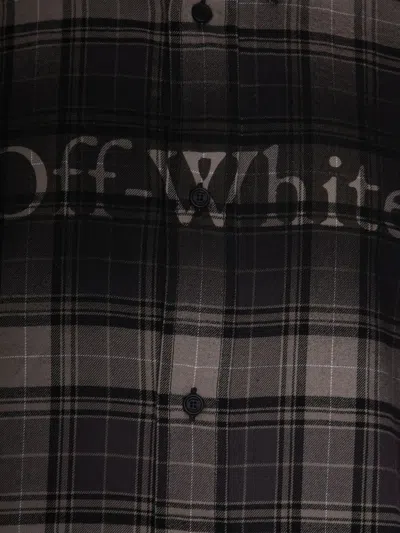 Off-white Plaid Long Sleeve Shirt In Gray
