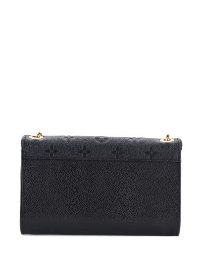 Pre-owned Louis Vuitton Saint Germain Pochette Monogram Empreinte Leather Shoulder Bag In Black