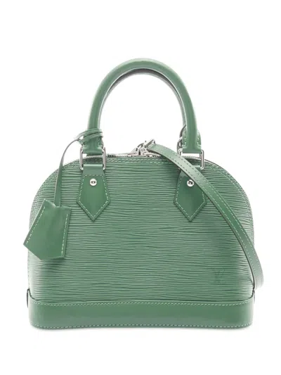 Pre-owned Louis Vuitton 2021-2025 Epi Alma Bb Satchel In Green