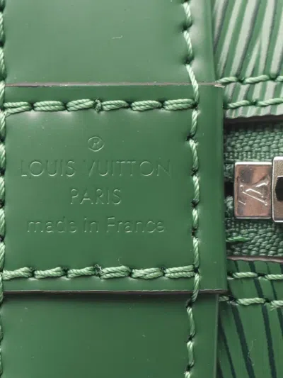 Pre-owned Louis Vuitton 2021-2025 Epi Alma Bb Satchel In Green