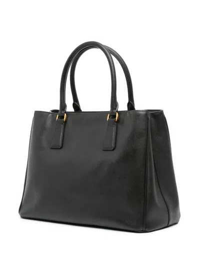 Pre-owned Prada 2010-2025 Medium Saffiano Lux Galleria Satchel In Black