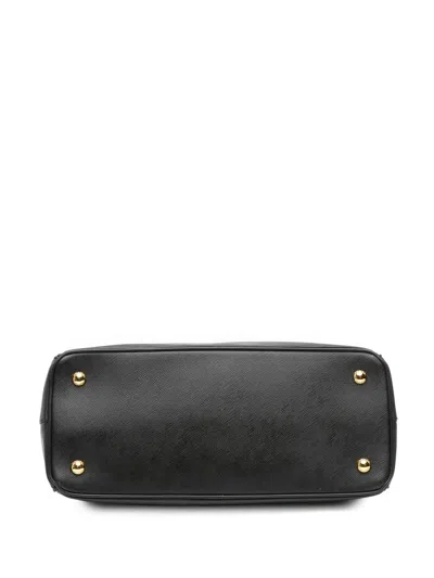 Pre-owned Prada 2010-2025 Medium Saffiano Lux Galleria Satchel In Black