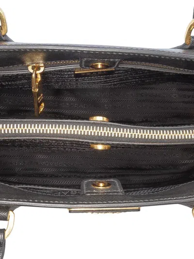 Pre-owned Prada 2010-2025 Medium Saffiano Lux Galleria Satchel In Black