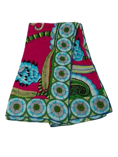 Pre-owned Hermes 2010-2025 The Savana Dance Cashmere Silk Shawl Scarves In Purple