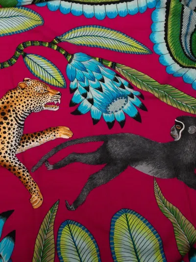 Pre-owned Hermes 2010-2025 The Savana Dance Cashmere Silk Shawl Scarves In Purple