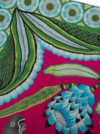 Pre-owned Hermes 2010-2025 The Savana Dance Cashmere Silk Shawl Scarves In Purple