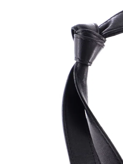 Pre-owned Bottega Veneta Bulb Intrecciato Nappa Small Shoulder Bag In Black